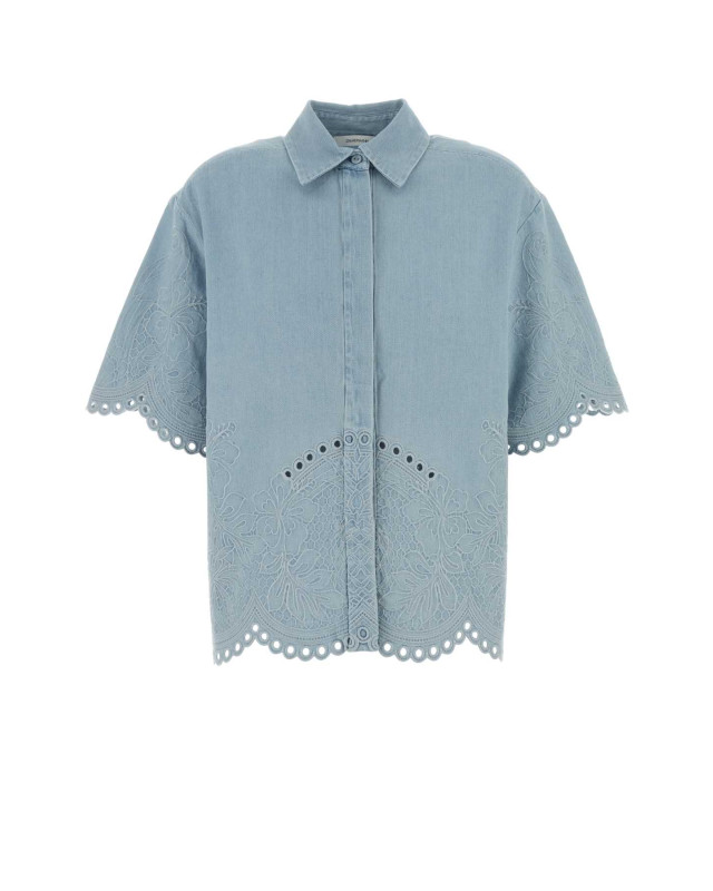 [Zimmermann] Shirts Short Sleeve SS26 7214TRS263 ICESTM
