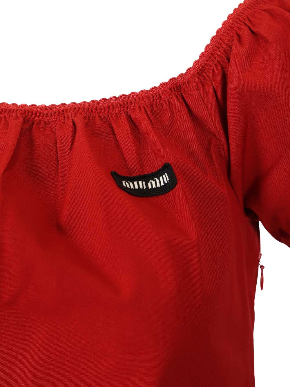 [Miu Miu] Short sleeve dress SS26 MF6183 S OOO 1BMSF0011