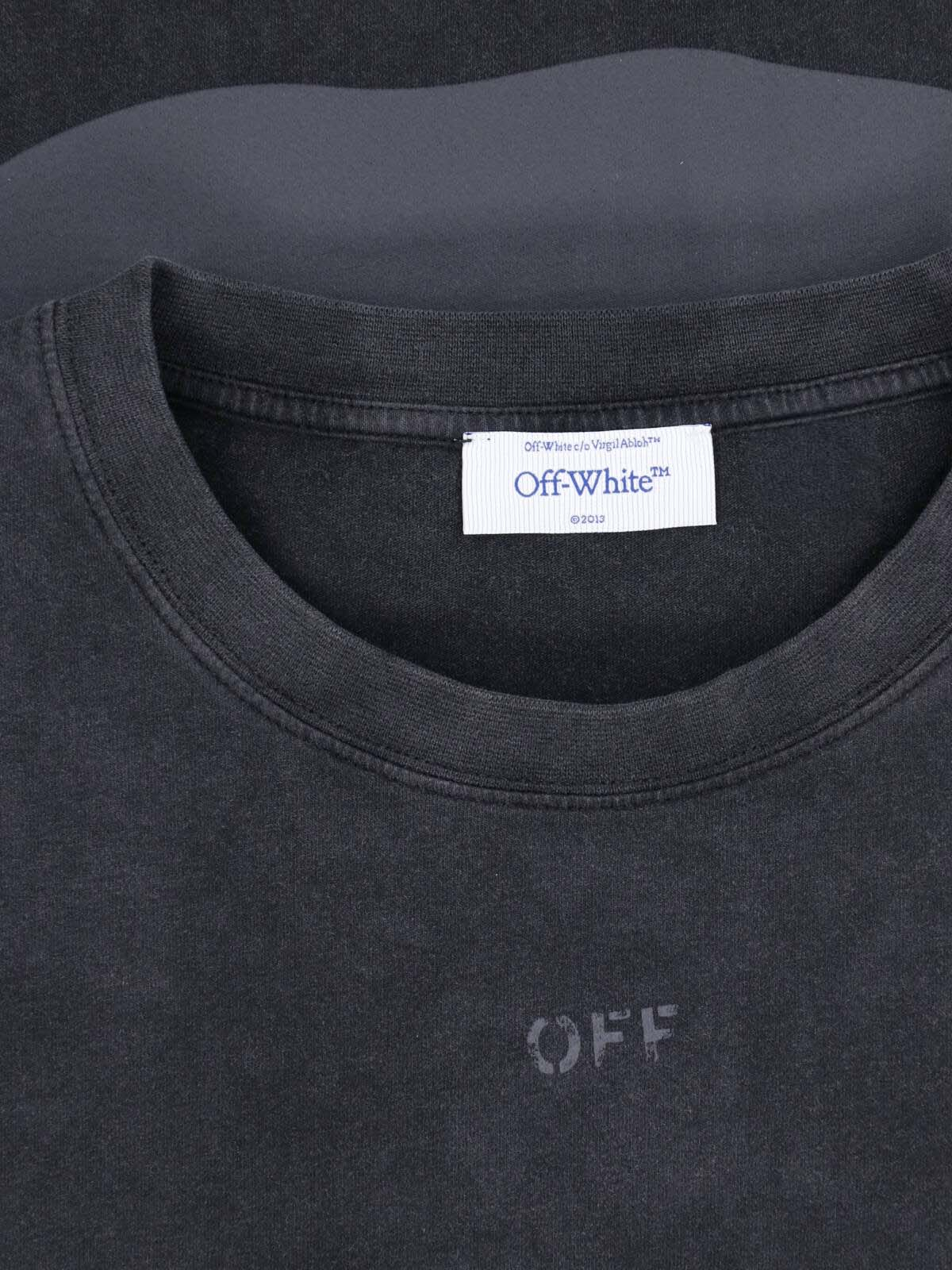 [Off-White] T-shirts Short Sleeve FW26 44MAA120F26J00T001VINTAGE BLACK