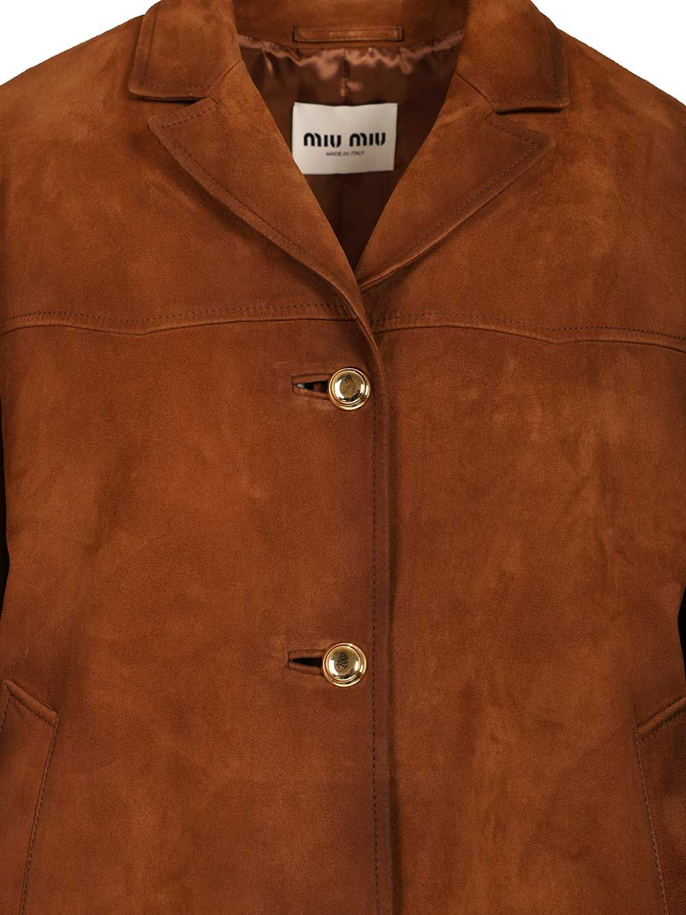 [Miu Miu] Leather Jacket SS26 MPV948 S OOO 104RF1034