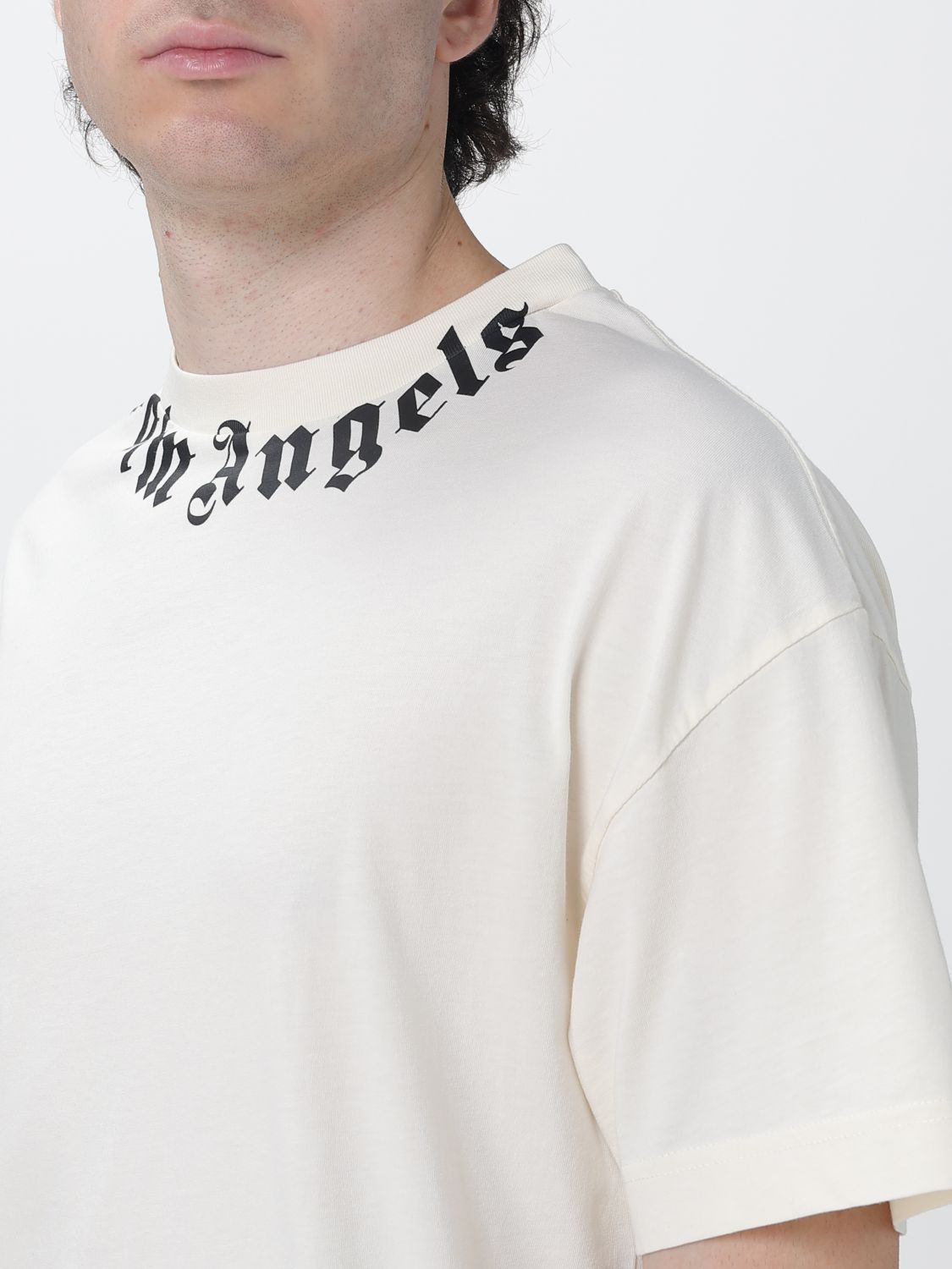 [Palm Angels] T-shirts Short Sleeve FW26 PAMAA01F26JR01 OFF WHITE