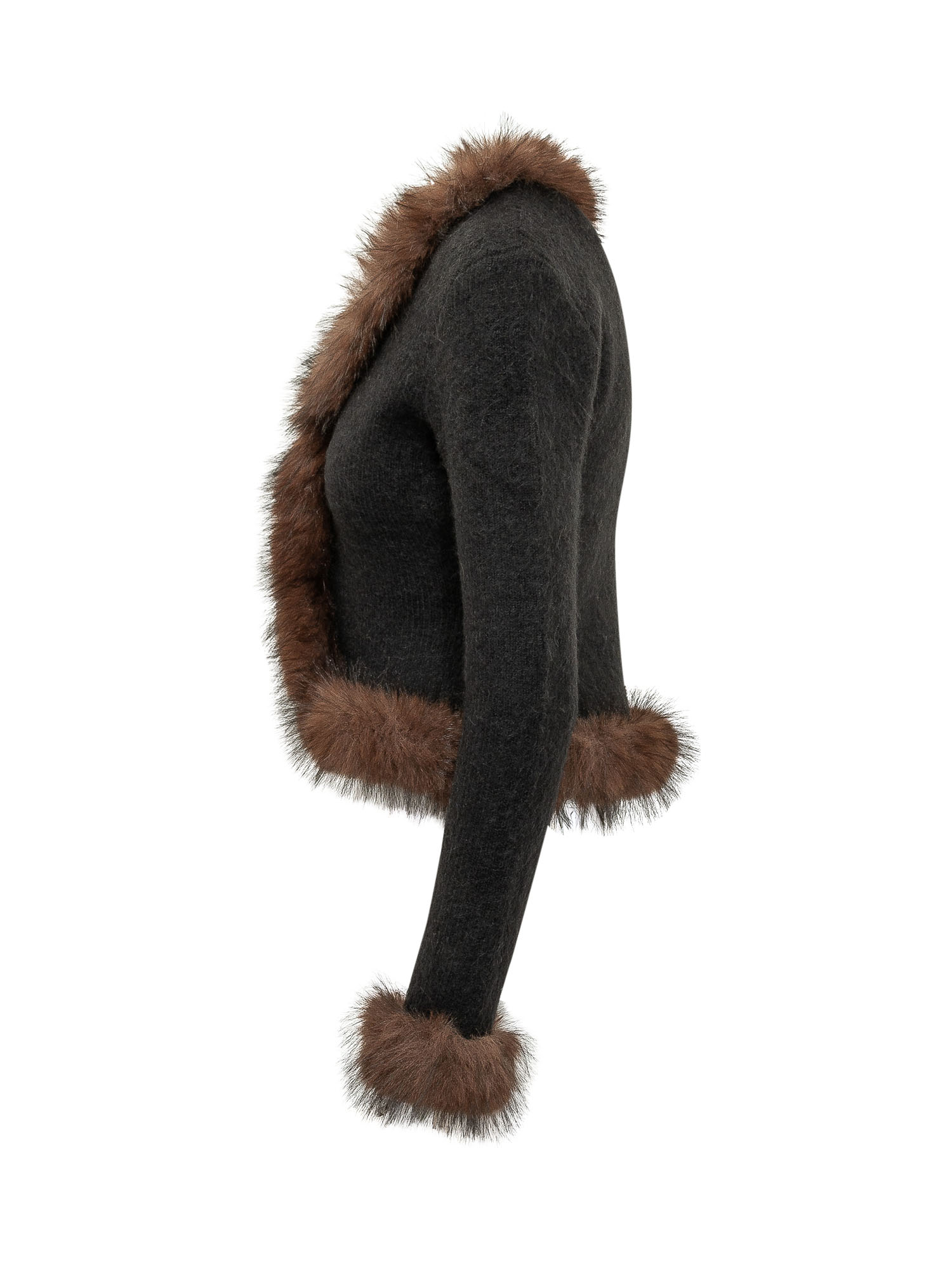 [Self-portrait] Mouton jacket FW26 AW26148CB BLACK