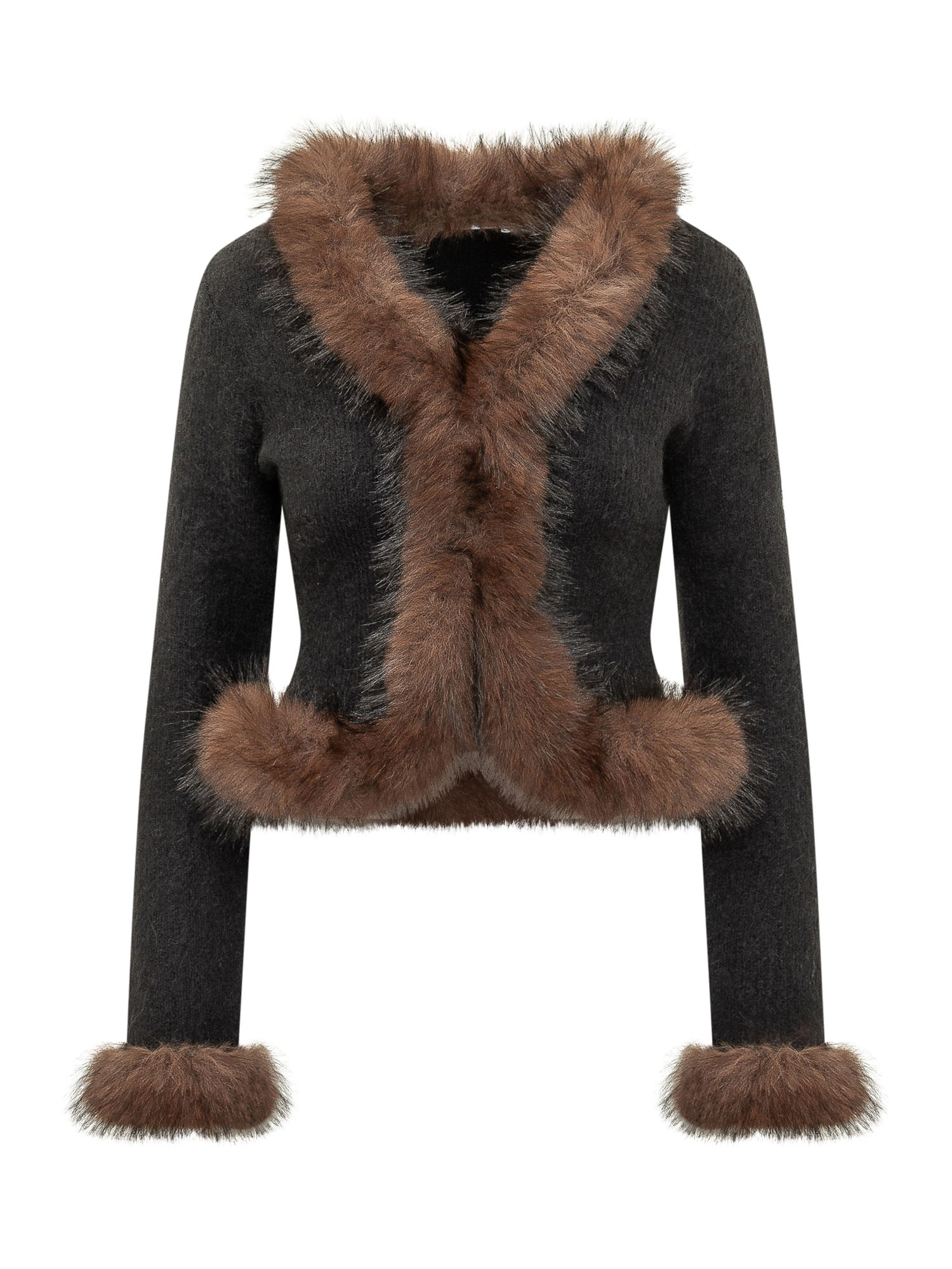 [Self-portrait] Mouton jacket FW26 AW26148CB BLACK