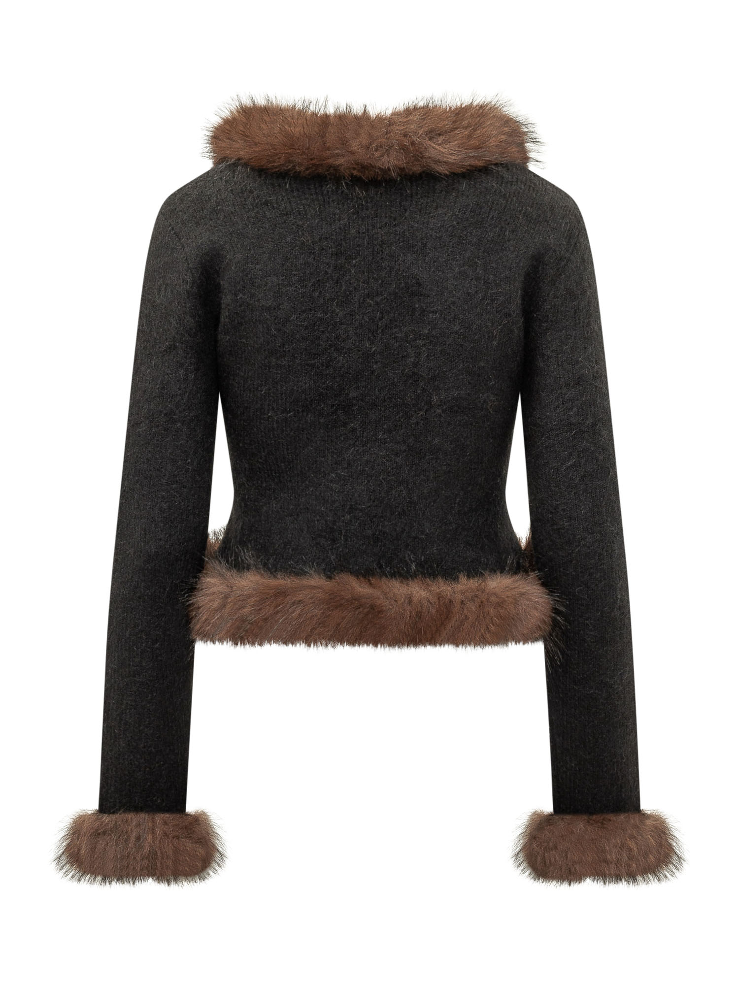[Self-portrait] Mouton jacket FW26 AW26148CB BLACK