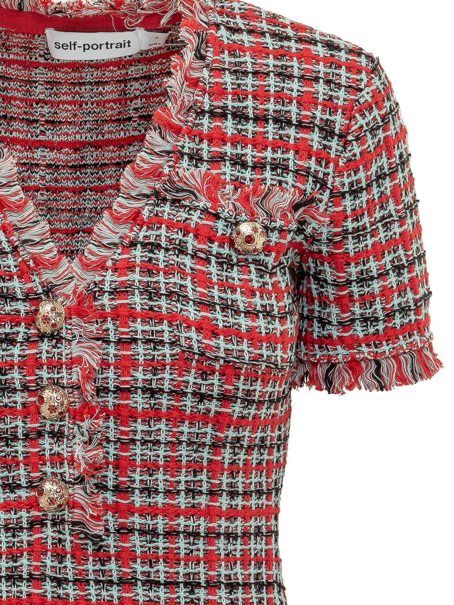 [Self-portrait] Short sleeve dress FW26 AW26146SBR RED