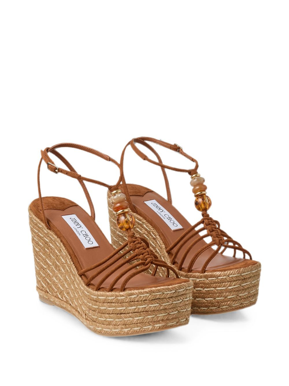 [Jimmy Choo] Sandals FW26 LEMIWEDGE100IPVTANMIX