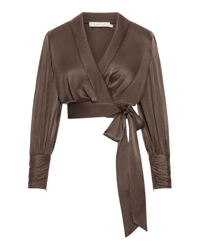 [Zimmermann] Blouse FW26 4913TF26RBCH BITTER CHOCOLATE