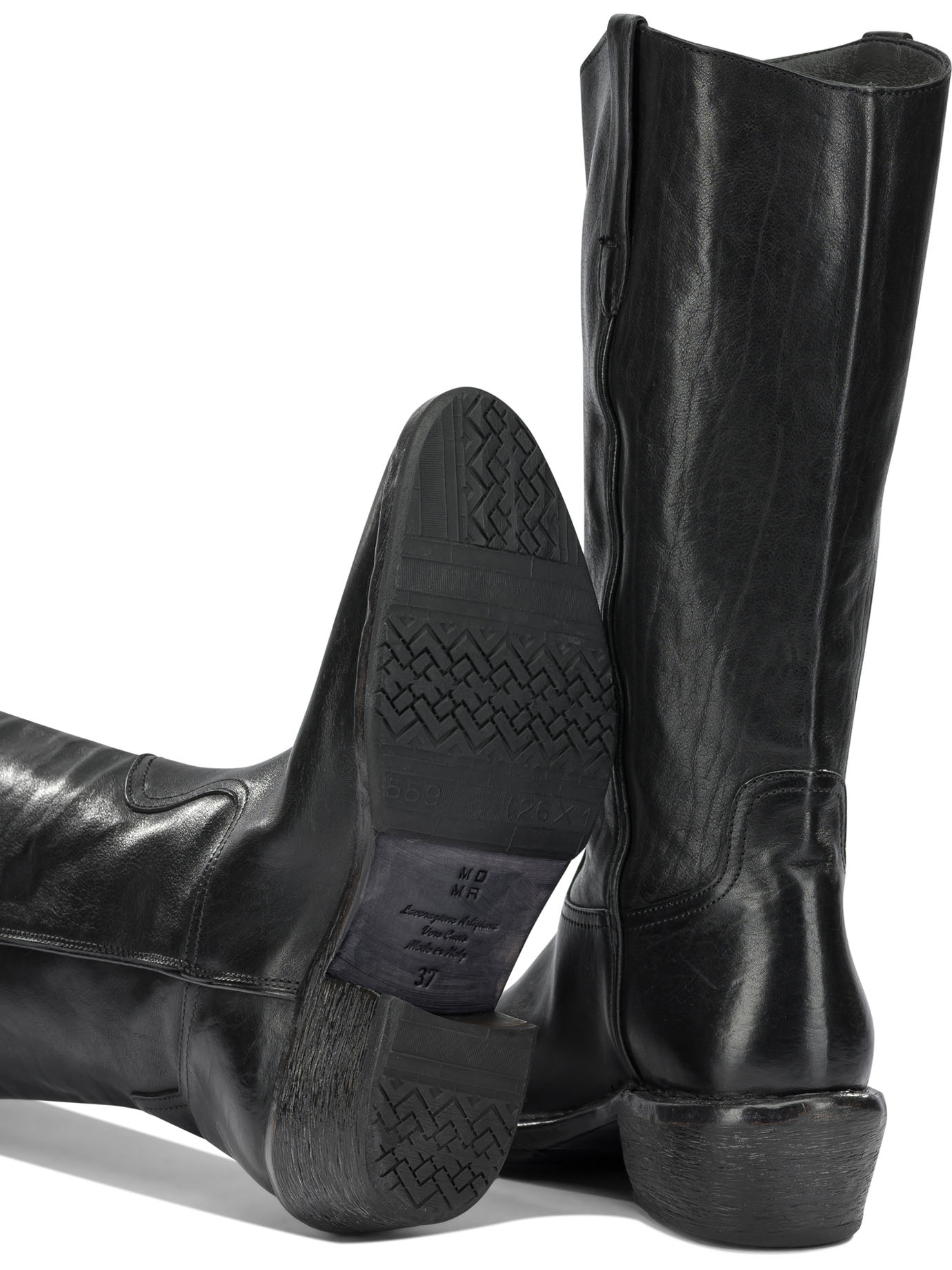 [Moma] Long Boots FW26 74505DALLASNERO