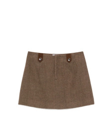 [Eleh] Mini skirt FW26 EFW260015MARRONE