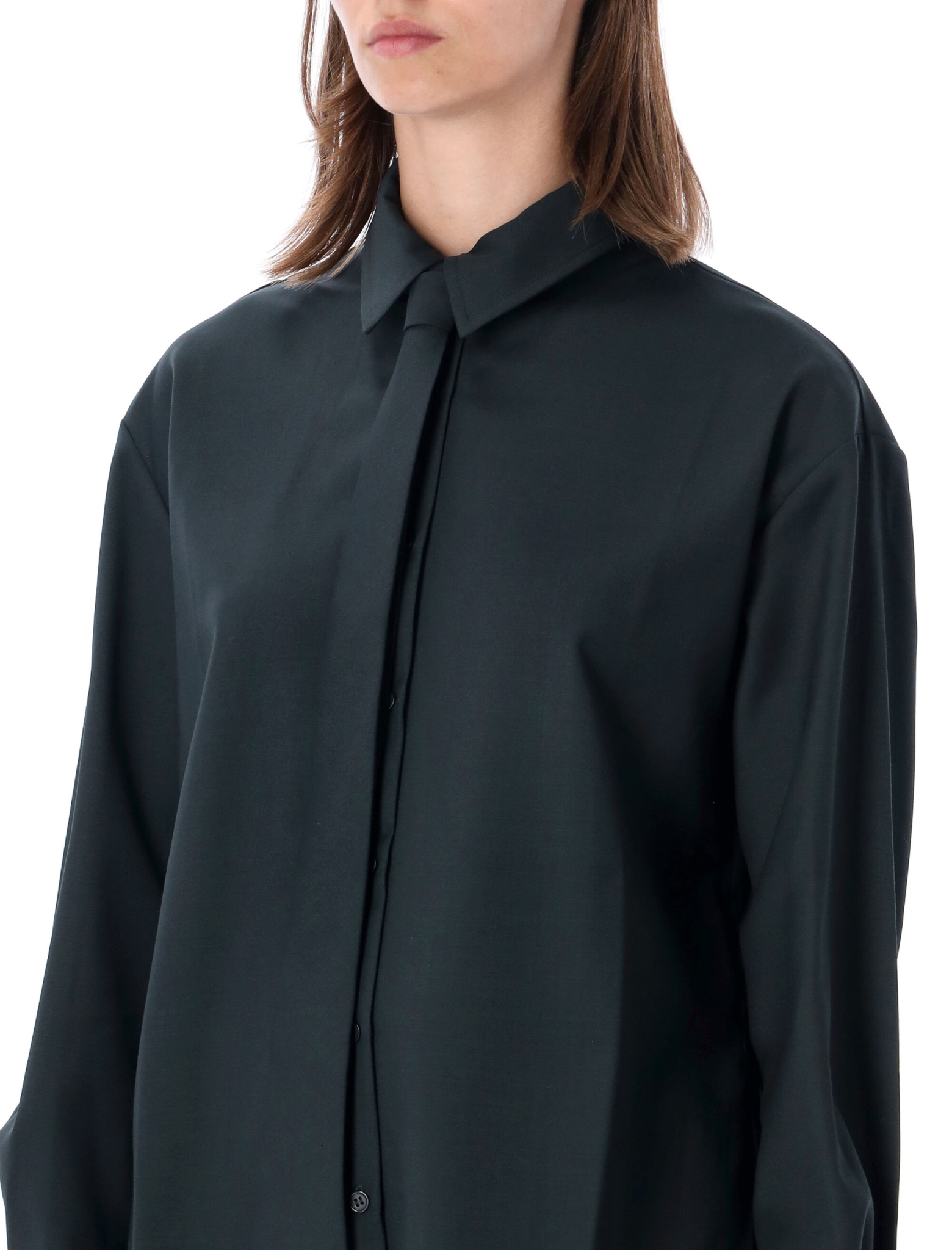 [THE FRANKIE SHOP] Shirts Long Sleeve FW26 CHFS22837443BOTTLE GRE