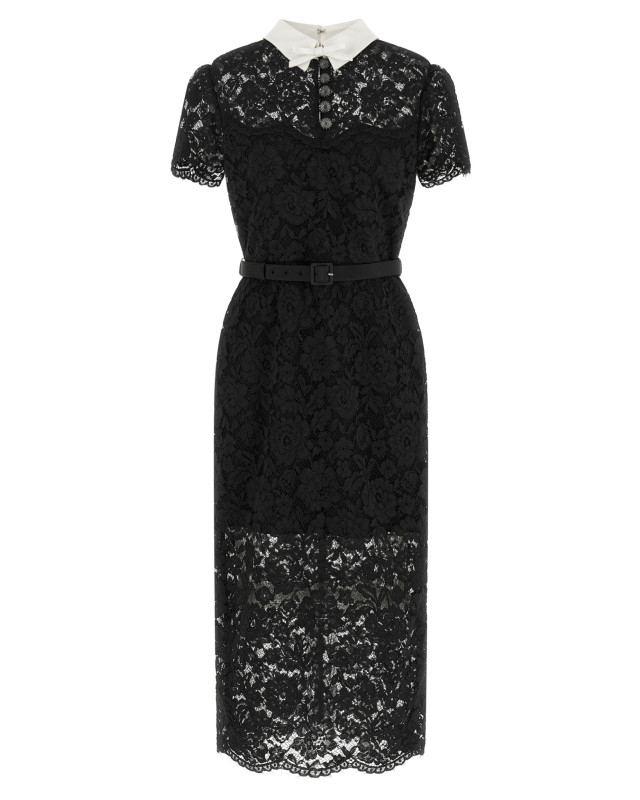 [SELF PORTRAIT] Short sleeve dress FW26 AW26019MABBLACK