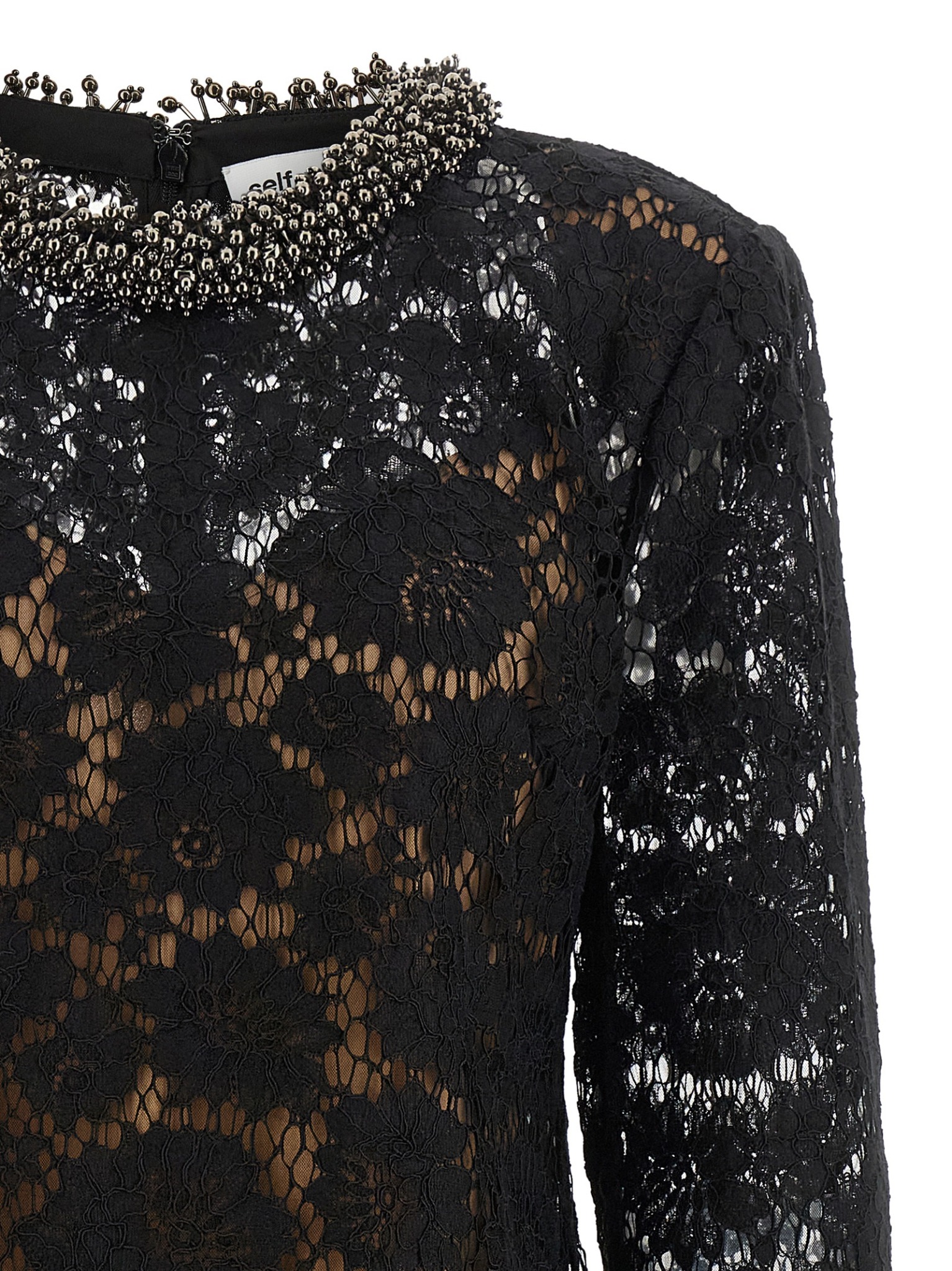 [SELF PORTRAIT] Long sleeve dress FW26 AW26045SBBLACK
