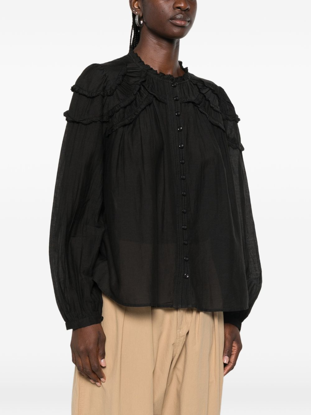 [Marant Etoile] Blouse FW26 HT0681FBB3J04E01BK