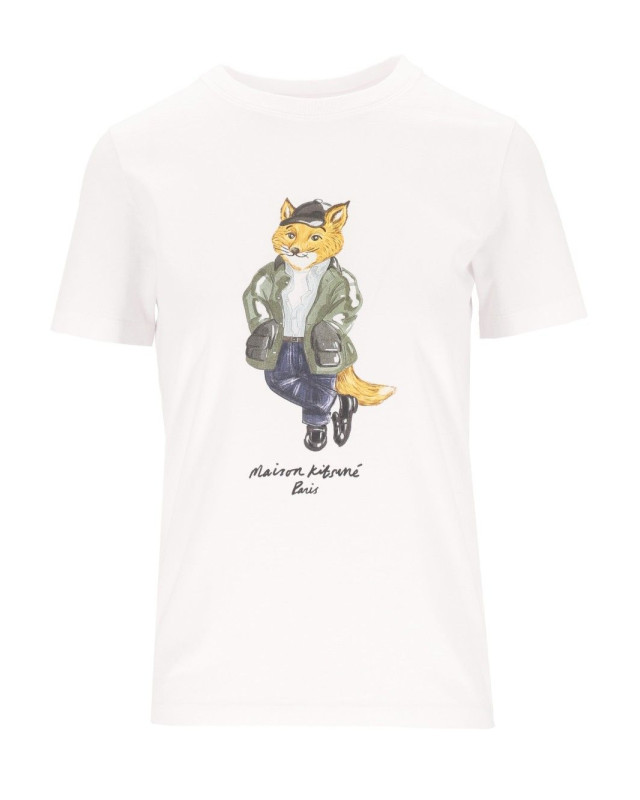 [MAISON KITSUNE] T-shirts Short Sleeve CO MRWJT11KJ7026P100