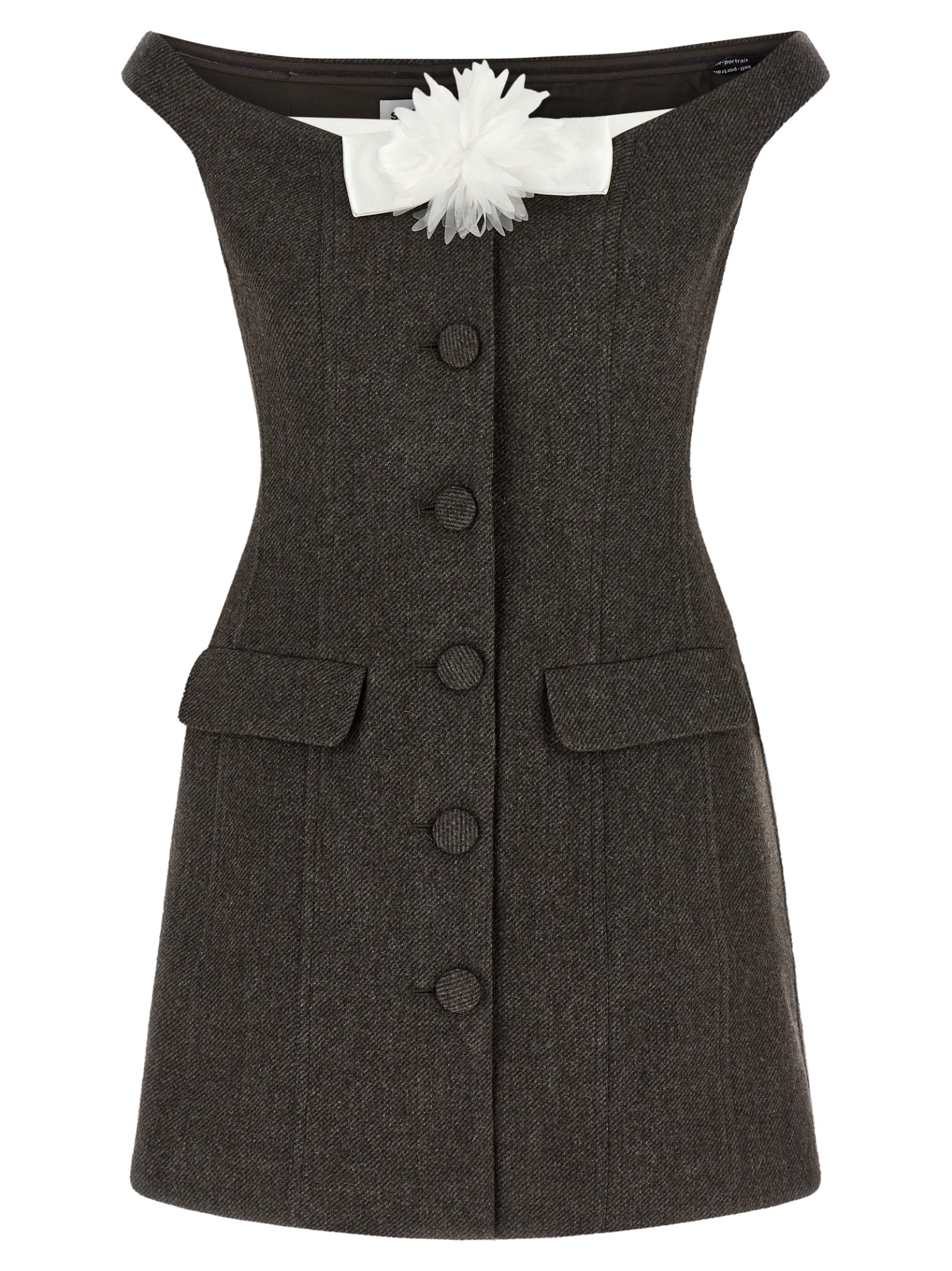[SELF PORTRAIT] Sleeveless dress FW26 AW26076SBRBROWN