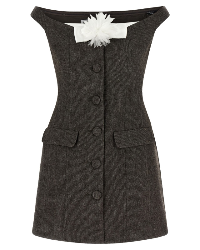 [SELF PORTRAIT] Sleeveless dress FW26 AW26076SBRBROWN