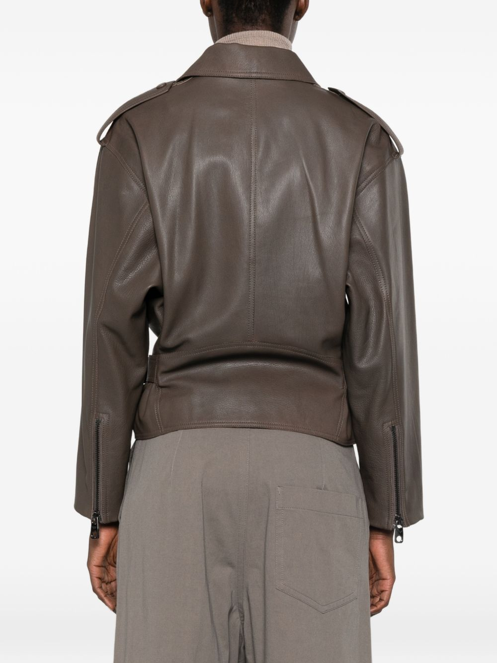 [Emporio Armani] Leather Jacket FW26 EW004958AF27024U6200