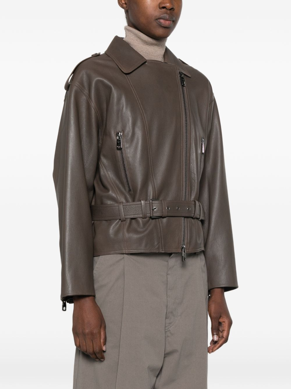 [Emporio Armani] Leather Jacket FW26 EW004958AF27024U6200