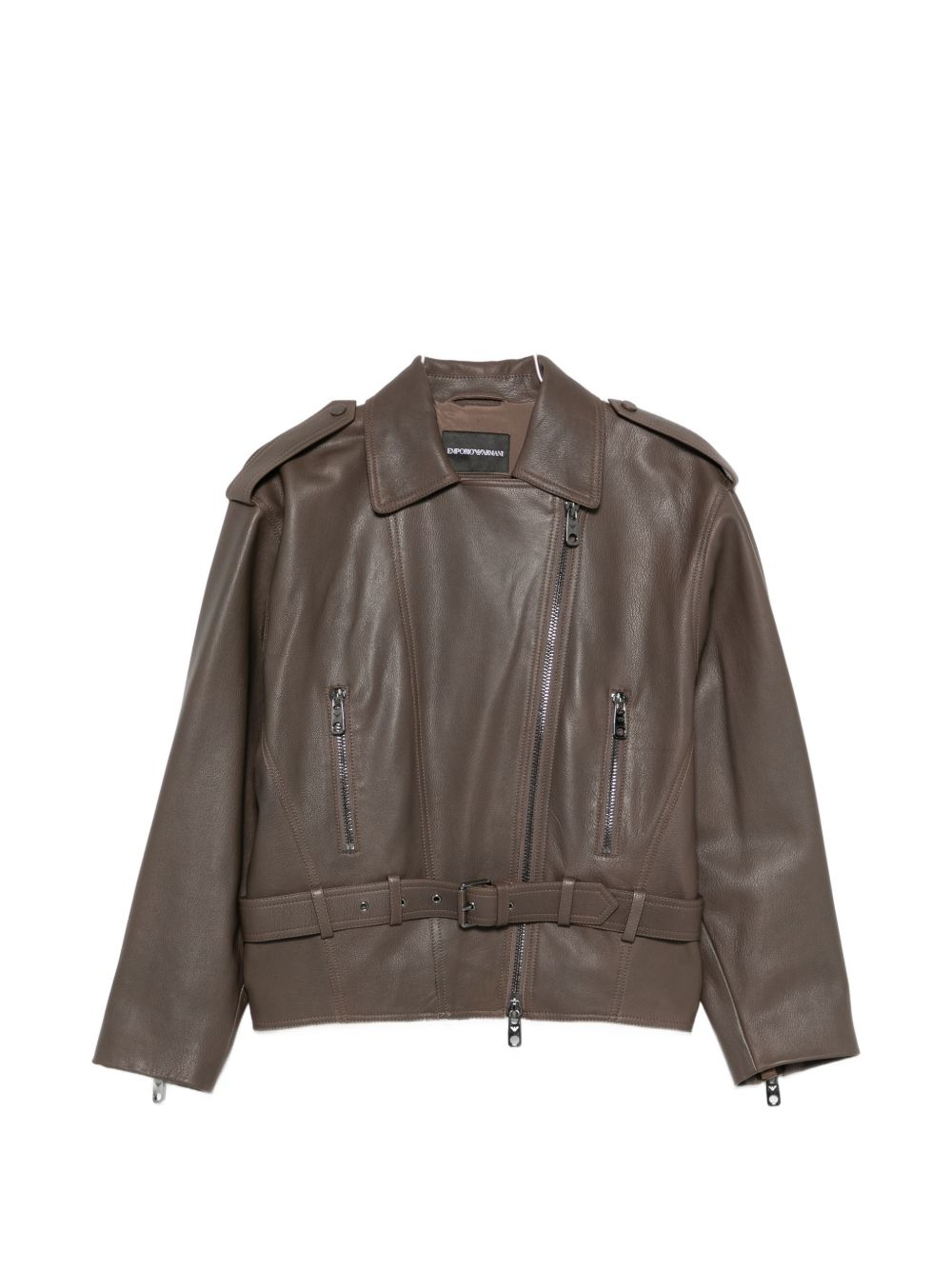 [Emporio Armani] Leather Jacket FW26 EW004958AF27024U6200