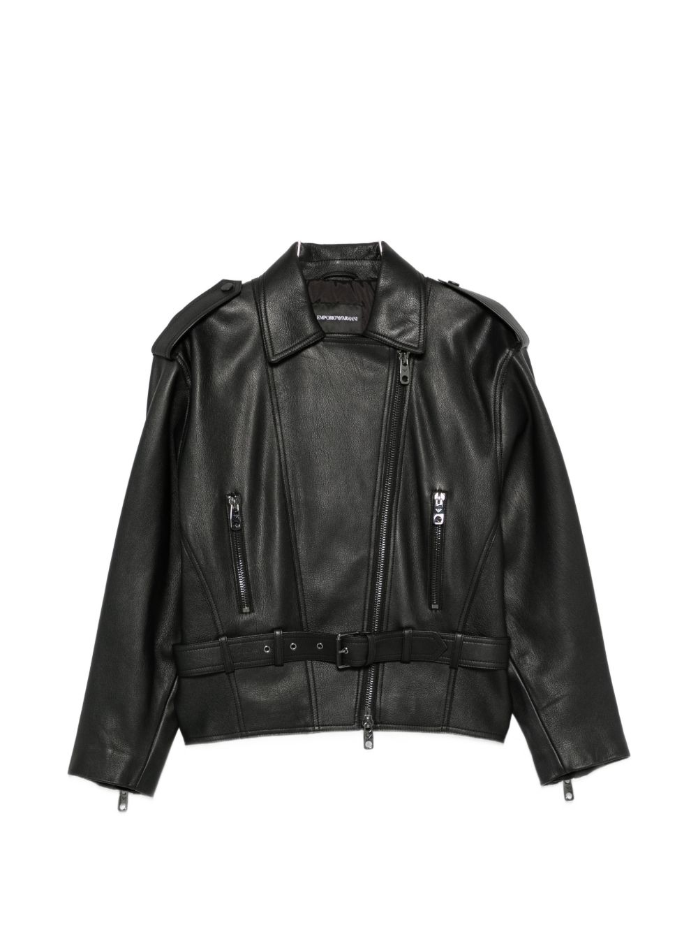 [Emporio Armani] Leather Jacket FW26 EW004958AF27024UC001