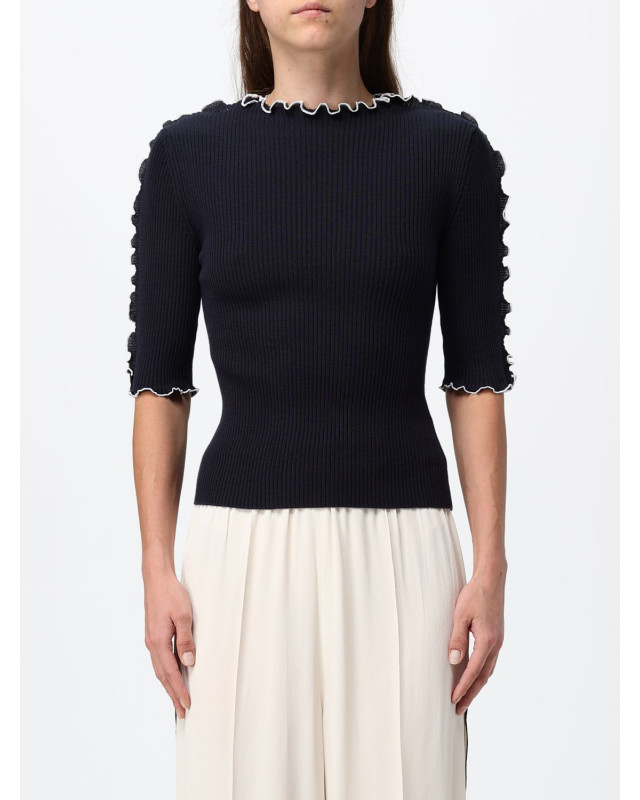 [Fabiana Filippi] Knitwear FW26 MAD216F076M253 BLU NOTTE/RAFIA