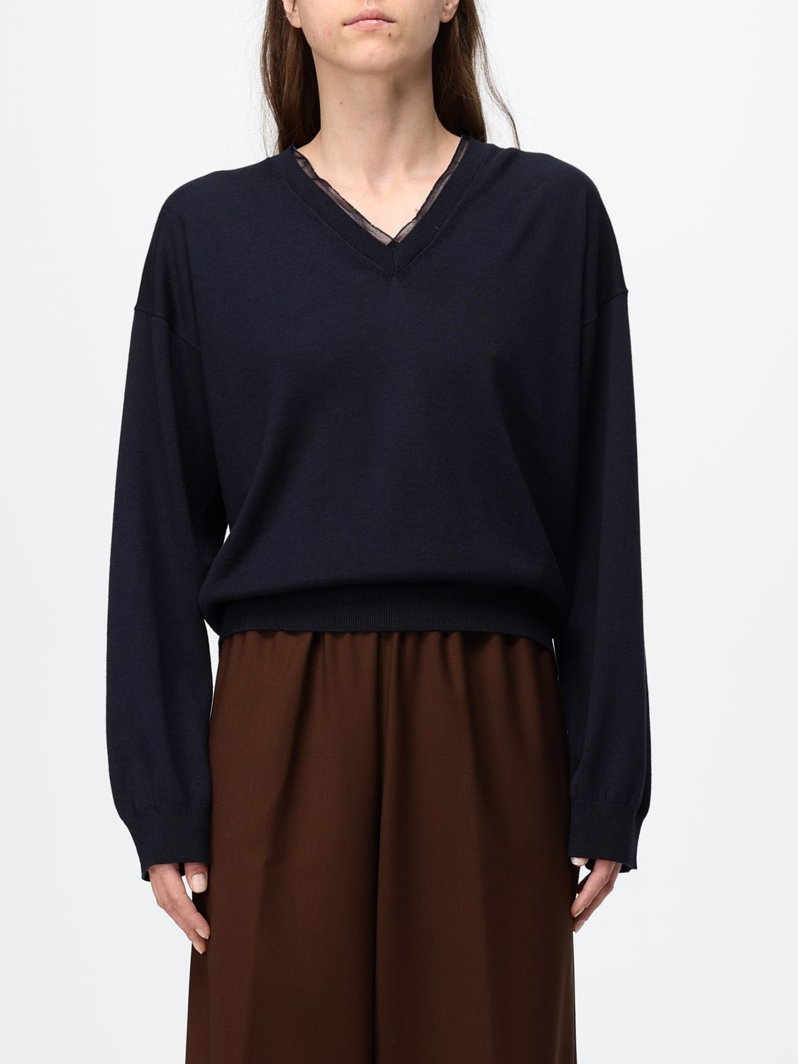 [Fabiana Filippi] Knitwear FW26 MAD216F035L930 BLU NOTTE