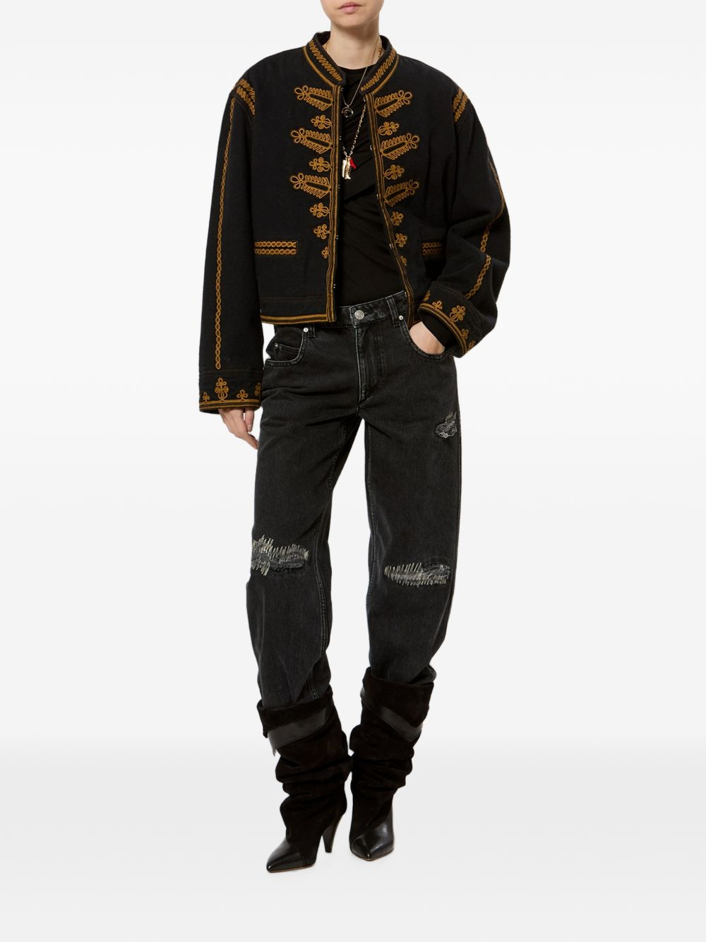 [Marant Etoile] Jacket FW26 VE0726FAD3H07E01BK