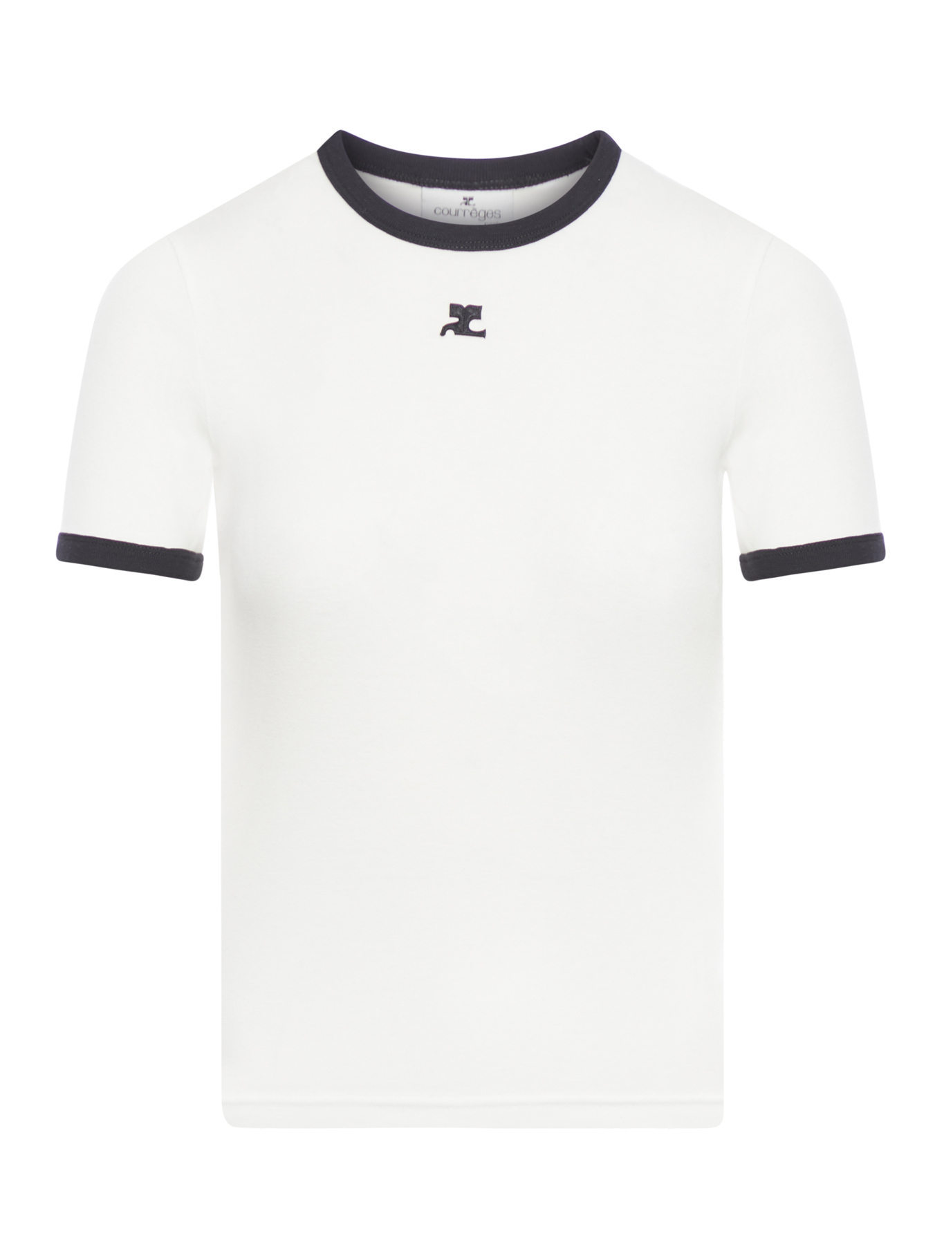 [Courreges] T-shirts Short Sleeve FW26 VESJTS017JS00700098 HERITAGE WHITE BLACK
