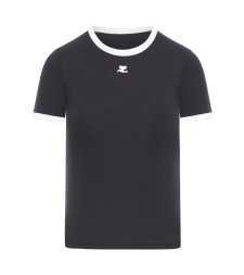 [Courreges] T-shirts Short Sleeve FW26 VESJTS017JS00709901 BLACK HERITAGE WHITE