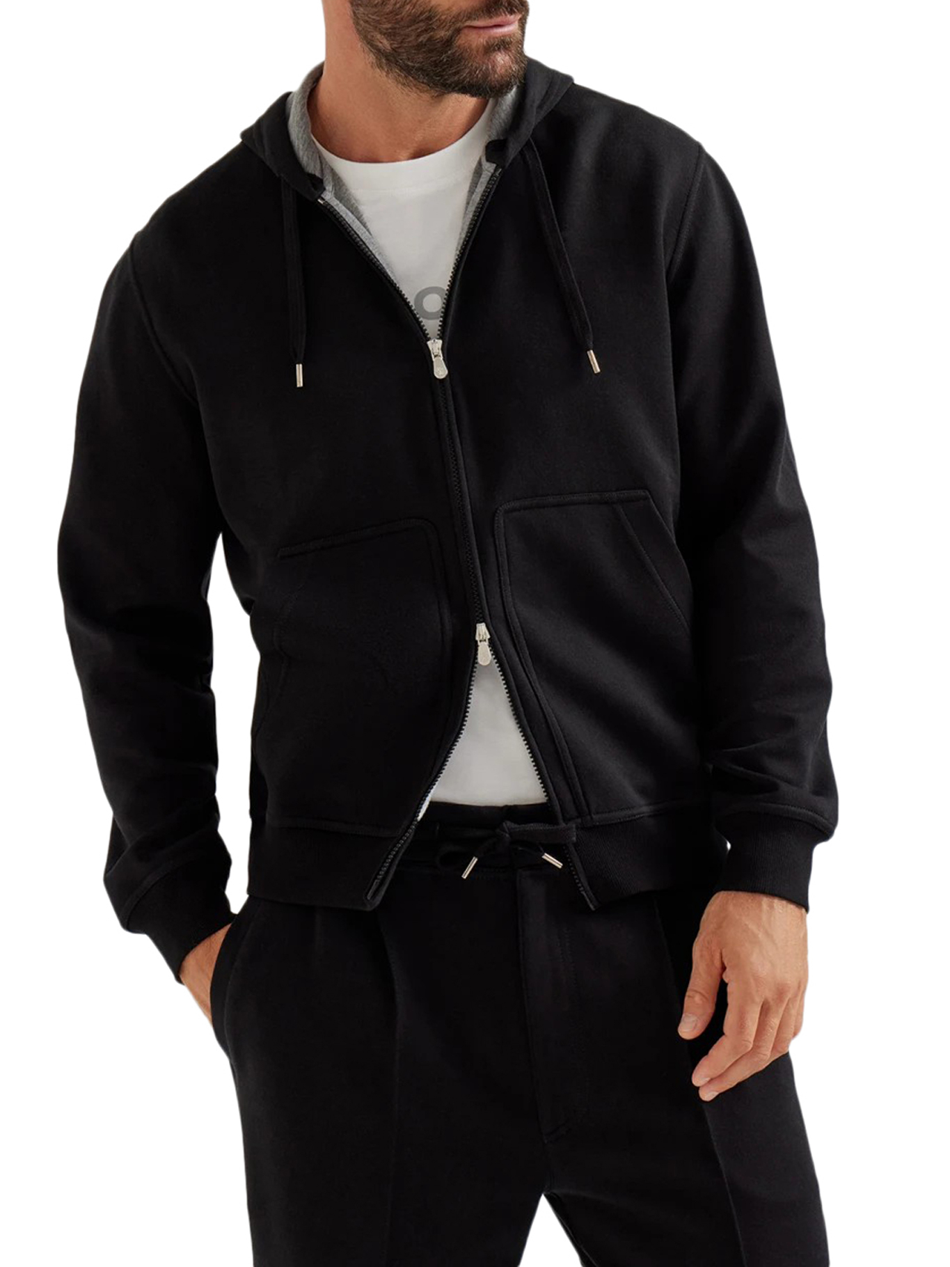 [Brunello Cucinelli] Zip Up FW26 MM8319069GC101 BLACK