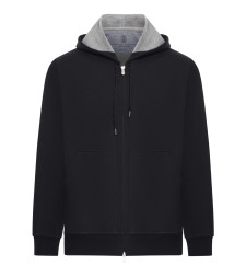 [Brunello Cucinelli] Zip Up FW26 MM8319069GC101 BLACK