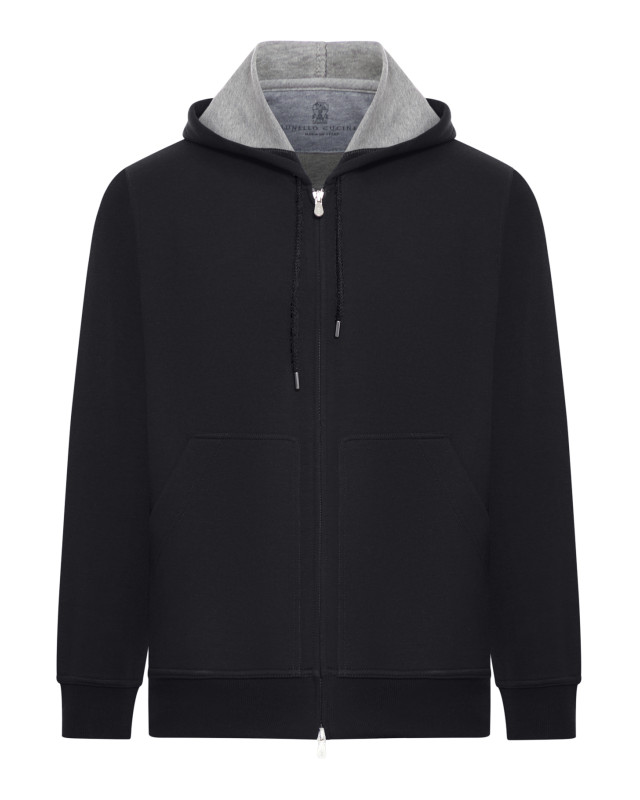 [Brunello Cucinelli] Zip Up FW26 MM8319069GC101 BLACK
