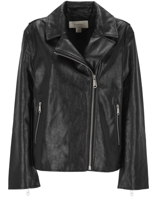 [CALVIN KLEIN] Leather Jacket FW26 LV047G515GUB1UB1