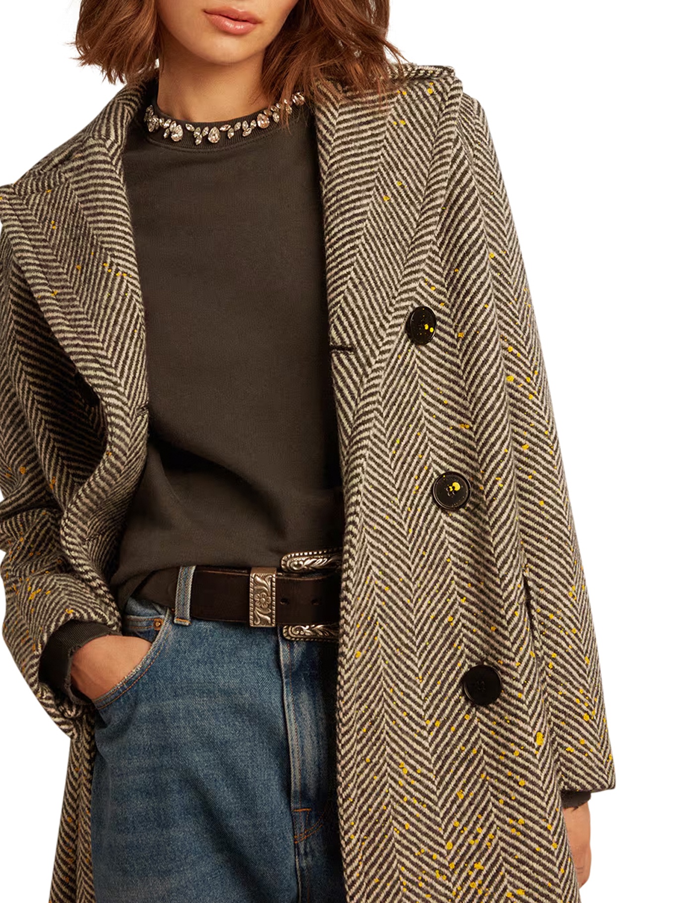[GOLDEN GOOSE DELUXE BRAND] Sweatshirt FW26 GWP01223P00067260318 ANTHRACITE