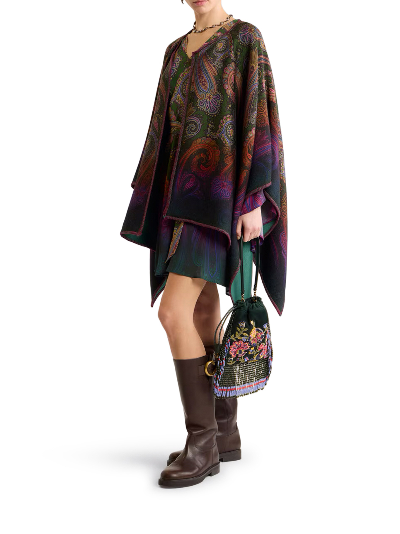 [Etro] Cape FW26 WRBD0029AK14OX0893 GREEN