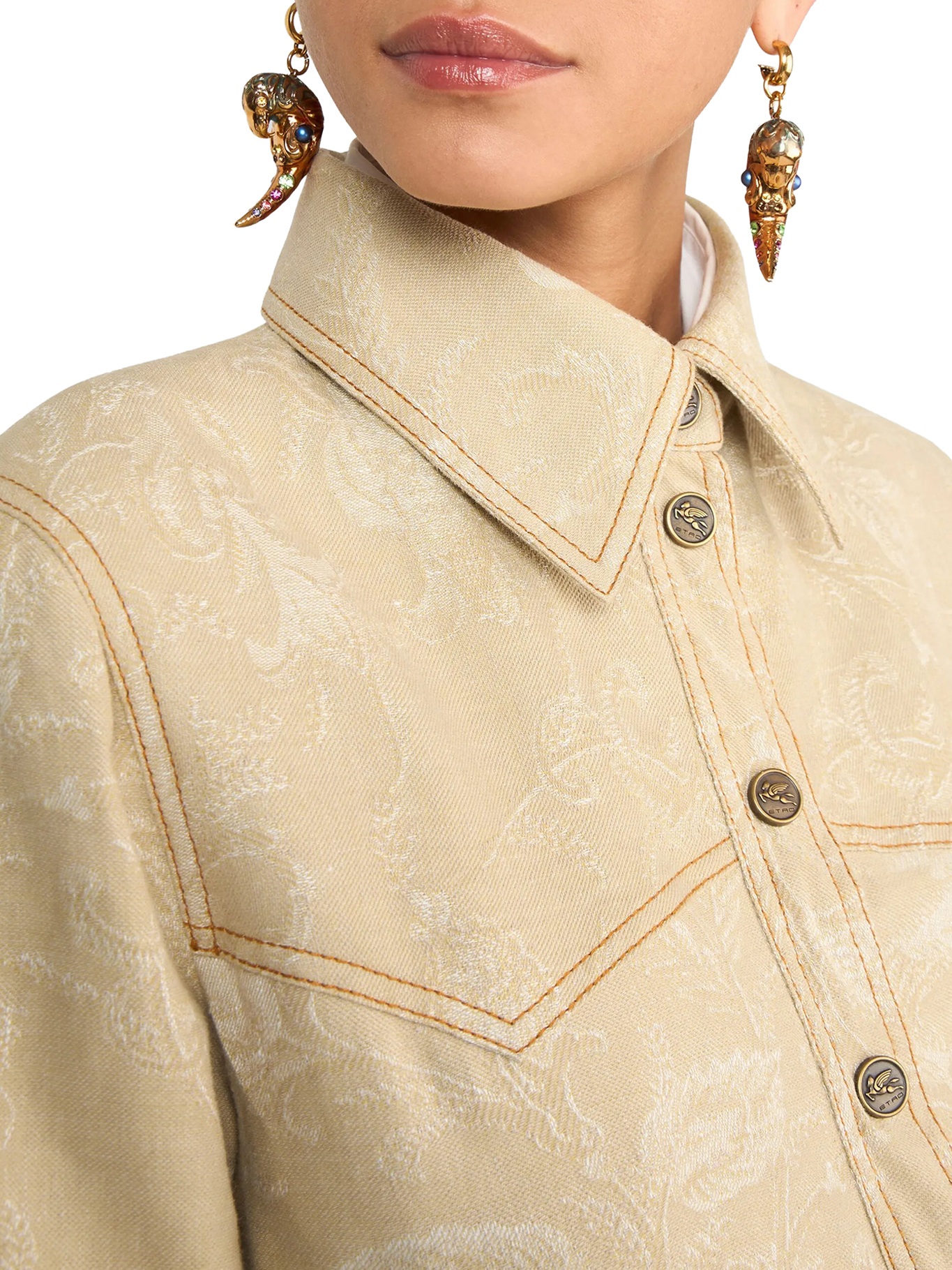 [Etro] Shirt SS26 WRNE000999TJEK7S9820S9820 BEIGE