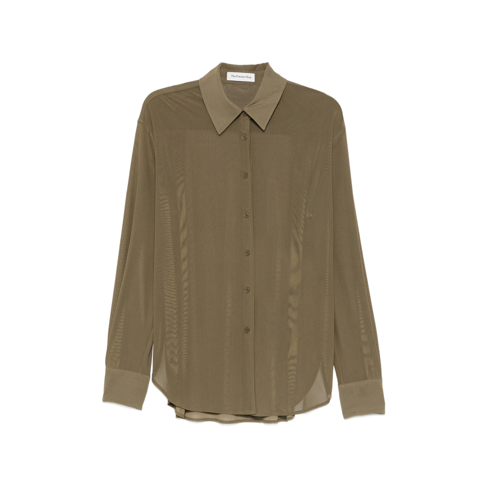 [THE FRANKIE SHOP] Shirts Long Sleeve FW26 PERI SHEER KHAKI