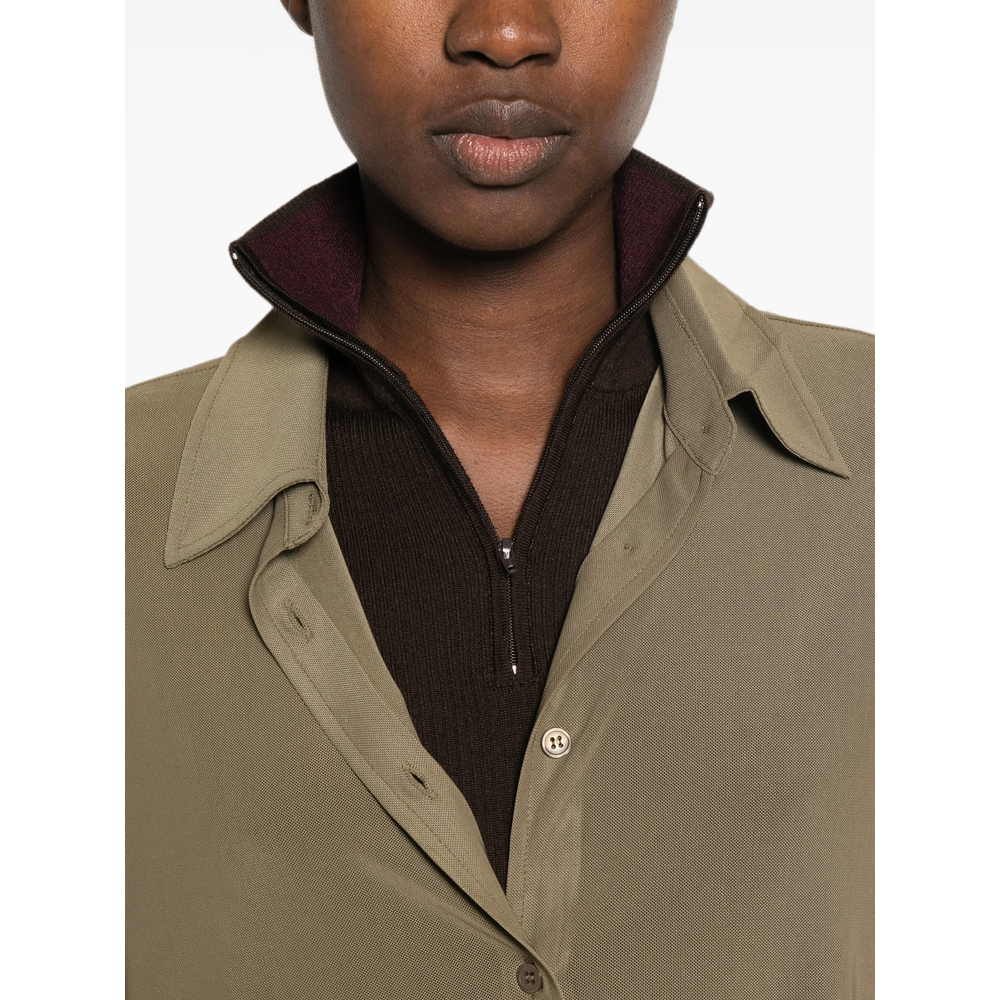 [THE FRANKIE SHOP] Shirts Long Sleeve FW26 PERI SHEER KHAKI