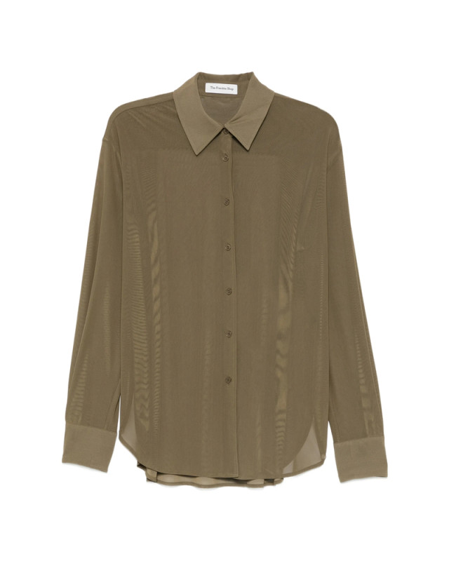 [THE FRANKIE SHOP] Shirts Long Sleeve FW26 PERI SHEER KHAKI