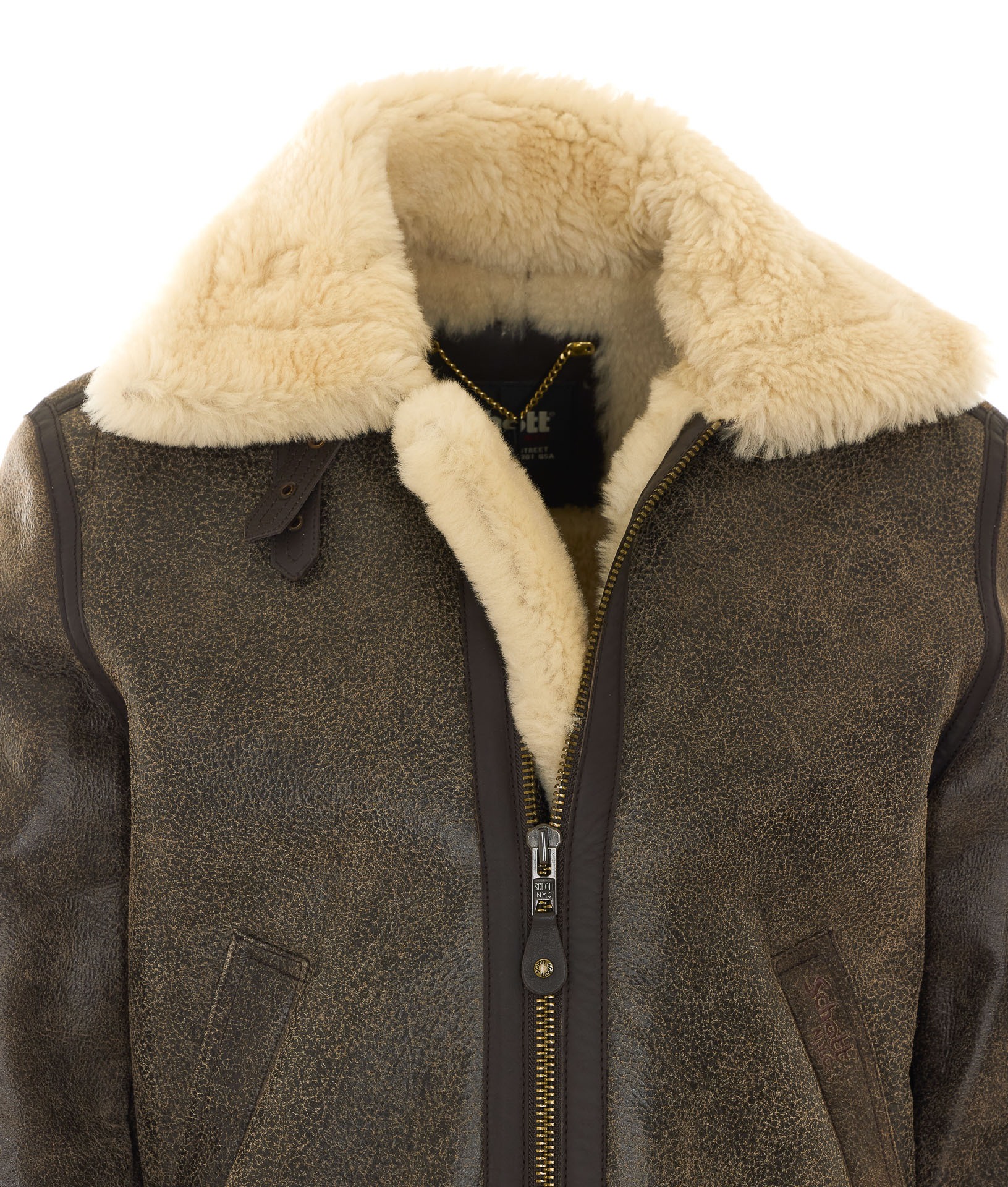 [SCHOTT N.Y.C.] Mouton jacket FW26 LC1259BROWN