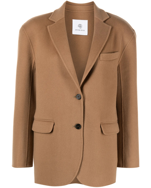 [Anine Bing] Blazer FW26 A017073200CAMEL CASHMERE BLEND