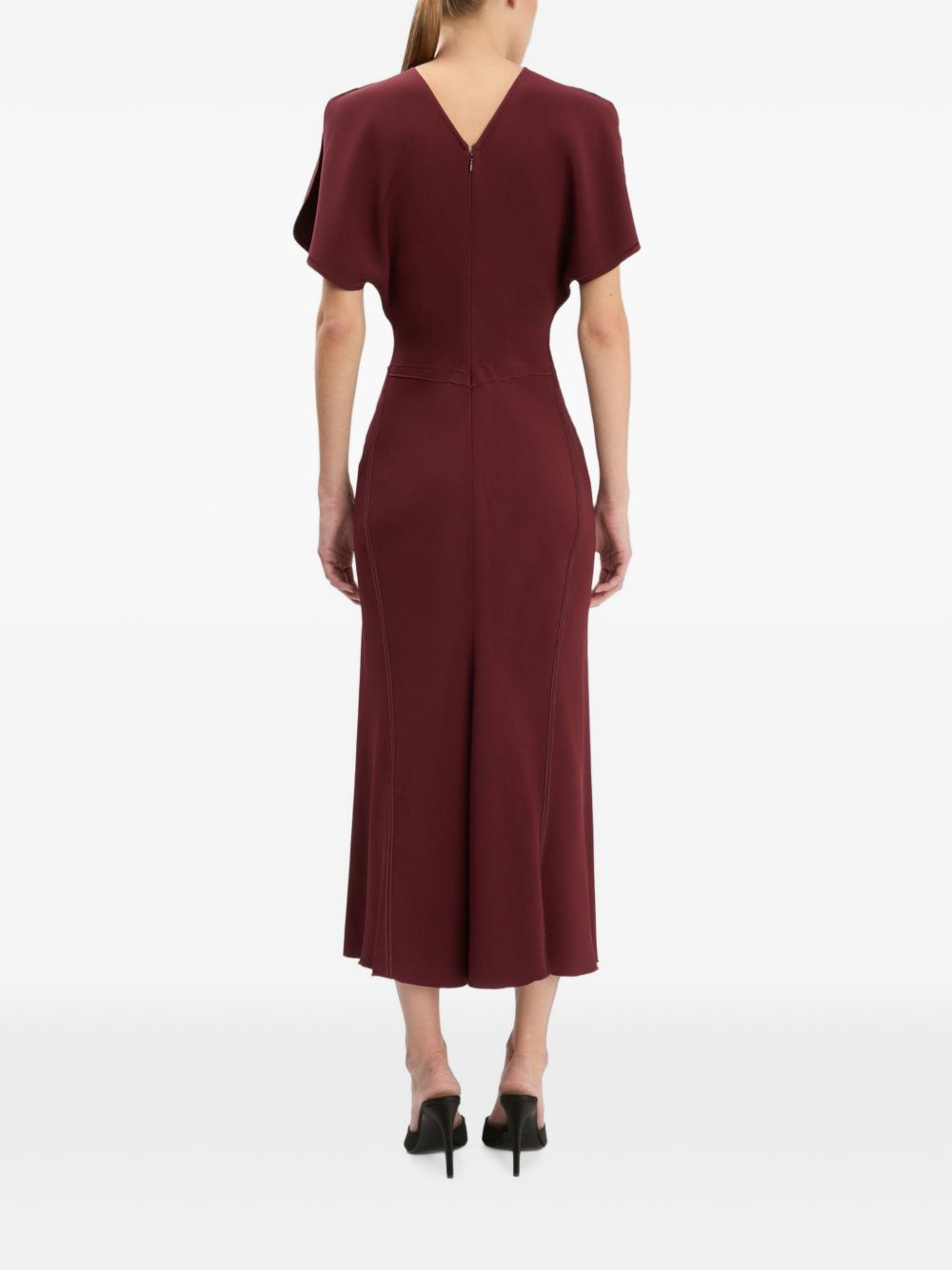 [VICTORIA BECKHAM] Short sleeve dress FW26 1226WDR005227ABURGUNDY