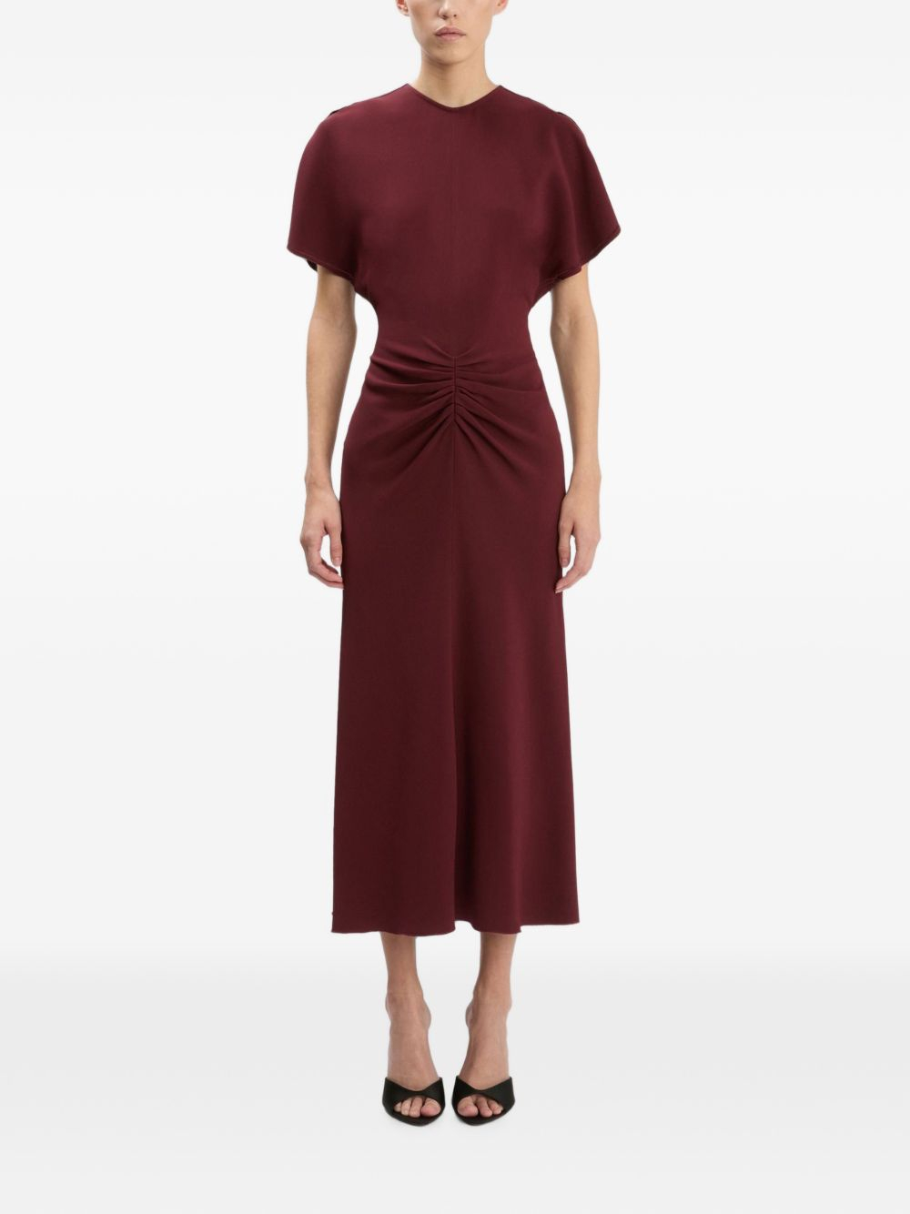 [VICTORIA BECKHAM] Short sleeve dress FW26 1226WDR005227ABURGUNDY