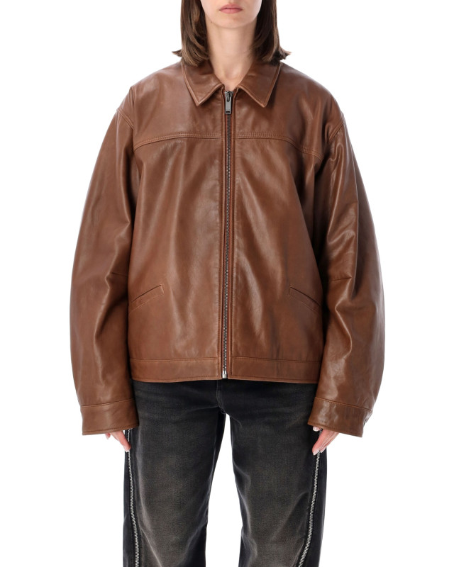 [HAIKURE] Leather Jacket FW26 HEW09131PL008TPC0081