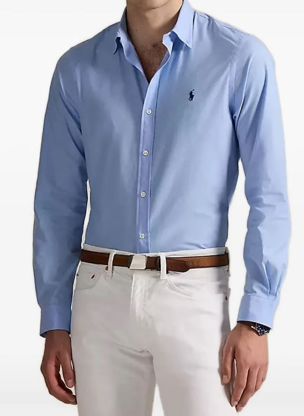[Polo Ralph Lauren] Shirts Long Sleeve CO 710929348009-AUSTINBLUE
