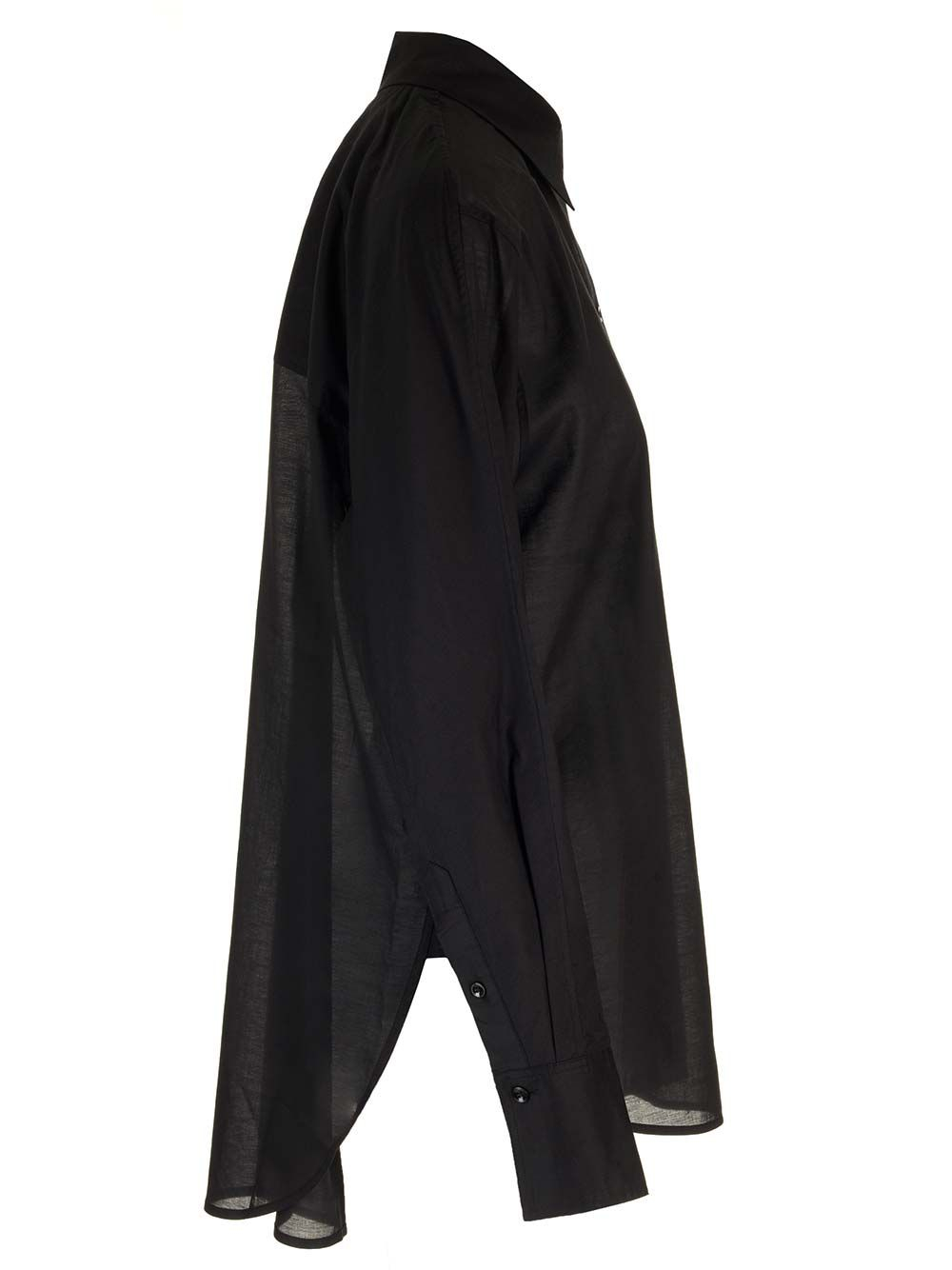 [TOTEME] Shirts Long Sleeve FW24 243-WRT2522-FB0238BLACK 001
