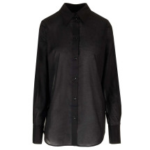 [TOTEME] Shirts Long Sleeve FW24 243-WRT2522-FB0238BLACK 001