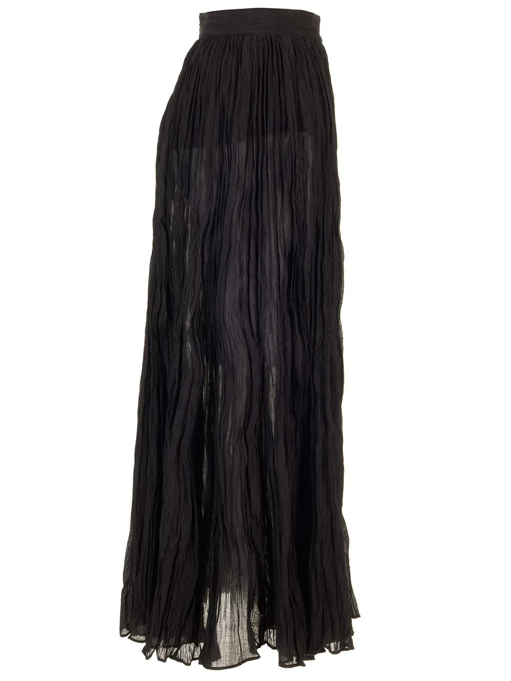 [TOTEME] Long skirt FW24 243-WRB0197-FB0200BLACK 001