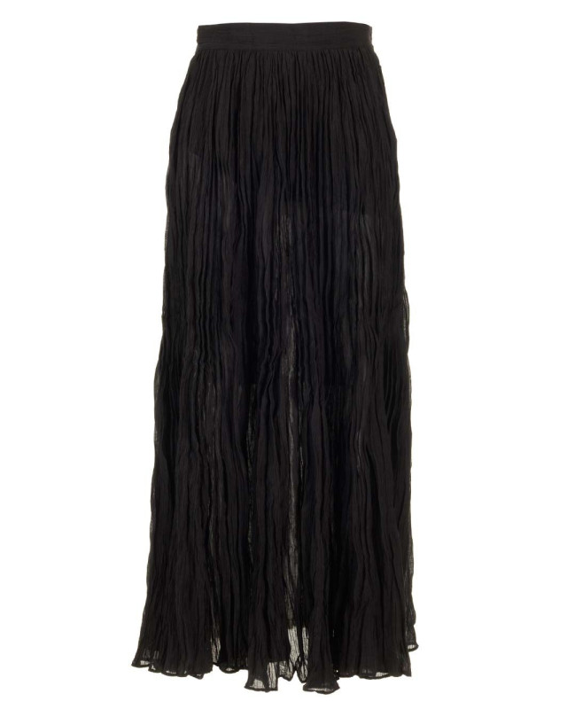 [TOTEME] Long skirt FW24 243-WRB0197-FB0200BLACK 001
