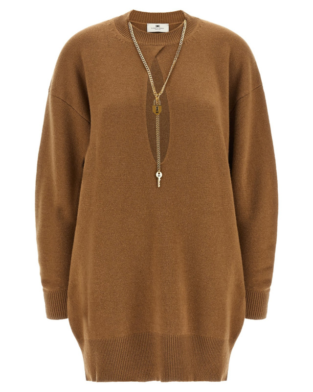 [ELISABETTA FRANCHI] Long sleeve dress FW26 AM23T66E2AI6